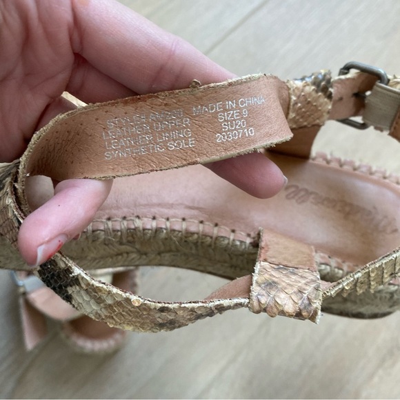 Madewell Malia espadrille sandals snake print size 9 - Picture 7 of 7